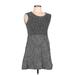 Theory Casual Dress - A-Line Scoop Neck Sleeveless: Gray Dresses - Women's Size 10