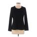 Charter Club Long Sleeve Top Black Crew Neck Tops - Women's Size Medium Petite