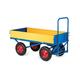 Turntable Trolley, Heavy Duty Site Platform Hand Truck Cart with Pneumatic Tires (Steel Sides)