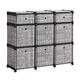 SONGMICS 9-Cube Drawer Organiser, Storage Unit with 9 Storage Boxes, Closet Organiser, Bookcase, 83.5 x 30 x 79.5 cm, for Bedroom, Living Room, Hallway, Heather Grey LSN603G12