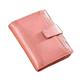 NICRX Wallets Wallet Women's Leather Wallet Vintage Oil Wax Fashion Card Holder Short Portable Coins Pocket Classic Coin Purses Window Exquisite (Color : Pink, Size : 10x13cm)