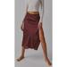 Free People Skirts | Intimately Free People Midi Skirt Sweet Talker Half Slip Satin Skirt Womens S | Color: Brown | Size: S