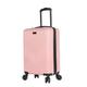 Nicole Miller New York Luggage Collection - 24 Inch Hardside Carry On Suitcase - Durable Lightweight Bag with 4-Rolling Spinner Wheels, Pink, Hardside Carry on Suitcase