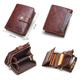 NICRX Wallets Wallet Leather Wallet with A Coin Bag Short Credit Card Wallet Men's Common Card Holder Portable Band Window Coin Purses Exquisite (Color : Coffee, Size : 9.5x12cm)