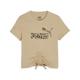 T-Shirt PUMA "ESS+ ANIMAL Knotted Mädchen" Gr. 176, beige (prairie tan beige) Kinder Shirts T-Shirts