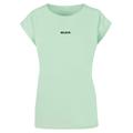 T-Shirt MERCHCODE "Damen Ladies Believe Front Extended Shoulder Tee" Gr. XS, grün (neomint) Herren Shirts T-Shirts