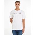 T-Shirt TOMMY JEANS PLUS "TJM REG LINEAR LOGO TEE EXT" Gr. XXXL, weiß (white) Herren Shirts T-Shirts