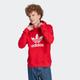 Kapuzensweatshirt ADIDAS ORIGINALS "TREFOIL HOODY" Gr. S, rot (better scarlet) Herren Sweatshirts