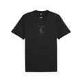T-Shirt PUMA "Scuderia Ferrari Race Big Shield Motorsport Tonales T-Shirt" Gr. L, schwarz (black) Herren Shirts T-Shirts