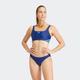 Bustier-Bikini ADIDAS PERFORMANCE "3STREIFEN BIKINI" Gr. 40, N-Gr, blau (dark blue, blue burst) Damen Bikini-Sets Bekleidung