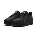 Sneaker PUMA "Karmen Metallic Shine Sneakers Damen" Gr. 37.5, schwarz (black gold silver metallic) Schuhe Sneaker