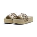 Sandale PUMA "Karmen Drama Slides Damen" Gr. 37, beige (putty brown mushroom black beige) Schuhe Halbschuhe