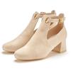 Stiefelette LASCANA, Damen, Gr. 36, beige, Obermaterial: 100% Textilmaterial. Futter: 100% Lederimitat. Decksohle: 100% Lederimitat. Laufsohle: 100% Synthetik, unifarben, casual, Schuhe, Stiefel, Boots mit Blockabsatz und besonders softer Innensohle...