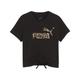 T-Shirt PUMA "ESS+ ANIMAL Knotted Mädchen" Gr. 152, schwarz (black) Kinder Shirts T-Shirts