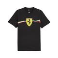 T-Shirt PUMA "Scuderia Ferrari Race Big Shield Motorsport Heritage T-Shirt" Gr. M, schwarz (black) Herren Shirts T-Shirts