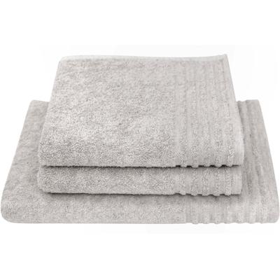 Handtuch Set DYCKHOFF "Deep Harmony Energy", silber, 3 tlg., Frottier, Frottier, Obermaterial: 85% Baumwolle, 15% Hanf, Handtuch-Sets, 15% Hanf; 2 Handtücher (50x100cm), 1 Duschtuch (70x140cm) Image