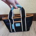 Coach Bags | Euc Vintage Coach Hampton Black & Blue Handbag Purse | Color: Black | Size: Small