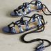 Anthropologie Shoes | Anthropologie Billy Ella 7 9 Sandals Lucerna Gladiator Tie Shoes Wrap Navy Nib | Color: Blue | Size: Various