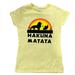 Disney Tops | Disney Lion King Hakuna Matata Short Sleeve Shirt Size Large | Color: Yellow | Size: Lj