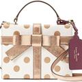 Kate Spade Bags | Kate Spade New York Crossbody Bag Wrapping Party Gift Box Bag Parchment Gold | Color: Gold/White | Size: Os