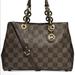 Michael Kors Bags | Michael Kors Checkered Bag W/ Tortoise Shell Handles | Color: Brown/Gold | Size: Os