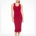 Athleta Dresses | Athleta Extra Fine Merino Wool River Rib Sweater Dress N150-34 | Color: Red | Size: M