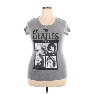 The Beatles Short Sleeve T-Shirt: Gray Tops - Women's Size 19