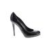 Stuart Weitzman Heels: Pumps Stilleto Cocktail Party Black Print Shoes - Women's Size 9 - Round Toe