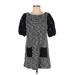 Anthropologie Casual Dress - Shift: Gray Color Block Dresses - Women's Size X-Small