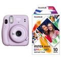 FUJIFILM INSTAX MINI 11 Instant Film Camera with Spray Art Film Kit (Lilac Purple, 1 16654803