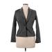 Calvin Klein Blazer Jacket: Gray Marled Jackets & Outerwear - Women's Size 12 Petite