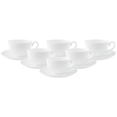 Villeroy & Boch Royal Café au Lait Tassen mit Untertassen 6er Set weiß Image