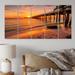 Design Art 5 Jacksonville Bay Florida II Wall Decor Set Metal in Brown/Gray/Orange | 28 H x 60 W x 1 D in | Wayfair MT104396-401