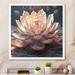 Design Art Light Pink Tender Blossoming Lotus Flower On Canvas Print Canvas, Cotton in Gray/Pink | 30 H x 30 W x 1 D in | Wayfair FDP89702-30-30-WH