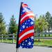 In The Breeze 4' Heavy Duty Stars & Stripes Double Sided Feather Banner 48 H x 16 W in Blue/Red/White | Wayfair 4551