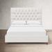 Birch Lane™ Amey Tufted Low Profile Platform Bed Upholstered/Metal in White | California King | Wayfair 5ED0371DFA6D4124A1257DA8CB387283