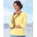 Appleseeds Women's 3/4 Sleeve Dot Tee - Yellow - PS - Petite