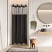 Latitude Run® Ramjani Waffle Weave Shower Curtain w/ Snap in Liner, Sheer Window Polyester in Brown | 74 H x 54 W in | Wayfair