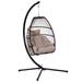 Dakota Fields Casterlin Swing Chair w/ Stand Wicker/Rattan in Pink | Wayfair 26389B4010684E2199874D5A7CB235CD