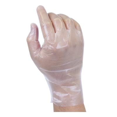 Handgards 303363303 Gripgards Disposable Polyethylene Hybrid Gloves - Powder Free, Clear, Large