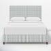 Canora Grey Shellena Upholstered Low Profile Standard Bed Metal in Black | 56 H x 60 W x 81 D in | Wayfair 5B0EC2FA30994ED882943050F119861B