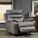 Latitude Run® Upholstered Fabric Power Recliner w/ Swivel & Rocking Polyester in Gray | 39.4 H x 38.2 W x 38.2 D in | Wayfair