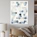 Wrought Studio™ Circle Matrix Watercolor In Faded Retro Blue I - Modern Geometric Wall Art Prints Plastic in Blue/White | Wayfair