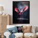 Bay Isle Home™ Majestic Pink Flamingo Spreading Its Wings I Plastic in Red/White | 44 H x 34 W x 1.5 D in | Wayfair