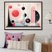 Wrought Studio™ Pink Full Moon Rising Abstract Minimal Landscape - Abstract Landscape Canvas Art Print Plastic in Black/Pink/White | Wayfair