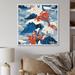 Winston Porter Ukiyo Japanese Woman In Retro Mountains Canvas, Cotton in White | 36 H x 36 W x 1.5 D in | Wayfair 575975F4D40A41DD98A4F68D6CE133D1