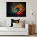 Wrought Studio™ Fractal Spiral In Retro Rainbow Colors - Fractals Wall Art Living Room Canvas, in Blue/Indigo/Yellow | 12 H x 20 W x 1 D in | Wayfair