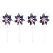 The Holiday Aisle® Patriotic/Americana Plastic Windmills Garden Stake Wood/Plastic in Blue/Brown/Red | 43.25 H x 6.75 W x 16.5 D in | Wayfair