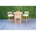 Foundry Select Starlita Solid Wood Bar Set w/ Stools Wood in Brown/White | 42 H x 36 W x 36 D in | Outdoor Furniture | Wayfair