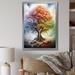 Lark Manor™ Tree Of Life All Seasons I - Print on Canvas Plastic in Brown/Green/Yellow | 44 H x 34 W x 1.5 D in | Wayfair